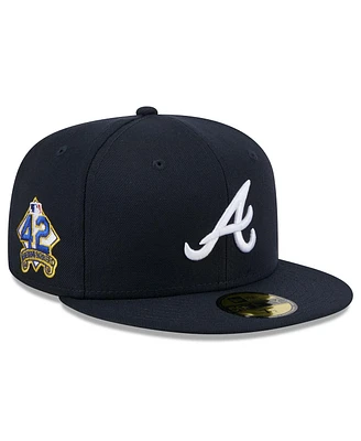 New Era Men's Navy Atlanta Braves 2025 Jackie Robinson Day 59FIFTY Fitted Hat