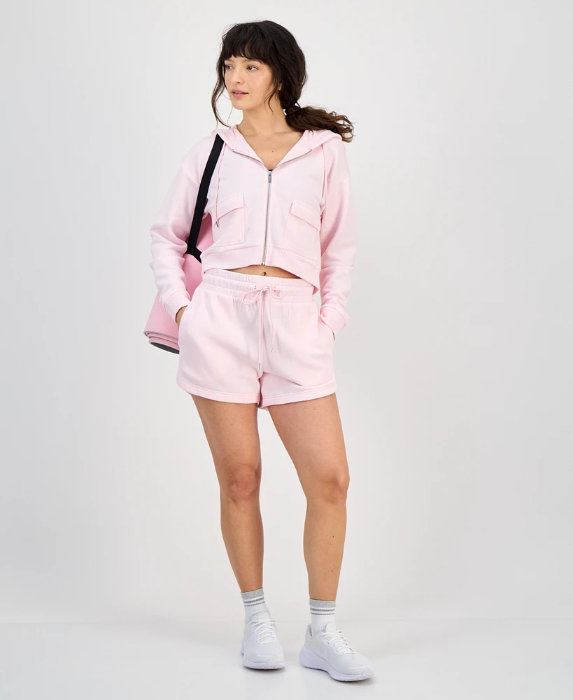 Id Ideology Women's Drawstring-Waist Dolphin-Hem Shorts, Exclusively at Macy's
