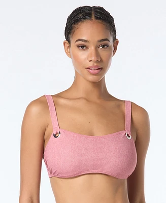 Michael Kors Women's Grommet Square-Neck Bikini Top