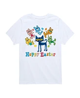 Pete The Cat Toddler and Big Boys Hoppy Easter Graphic T-Shirt