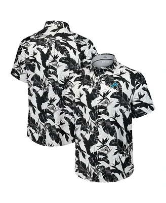 Tommy Bahama Men's Black Detroit Lions Sunnyvale Blooms Camp Button-Up Shirt