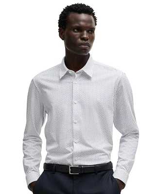 Boss by Hugo Men's Slim-Fit Printed Dress Shirt