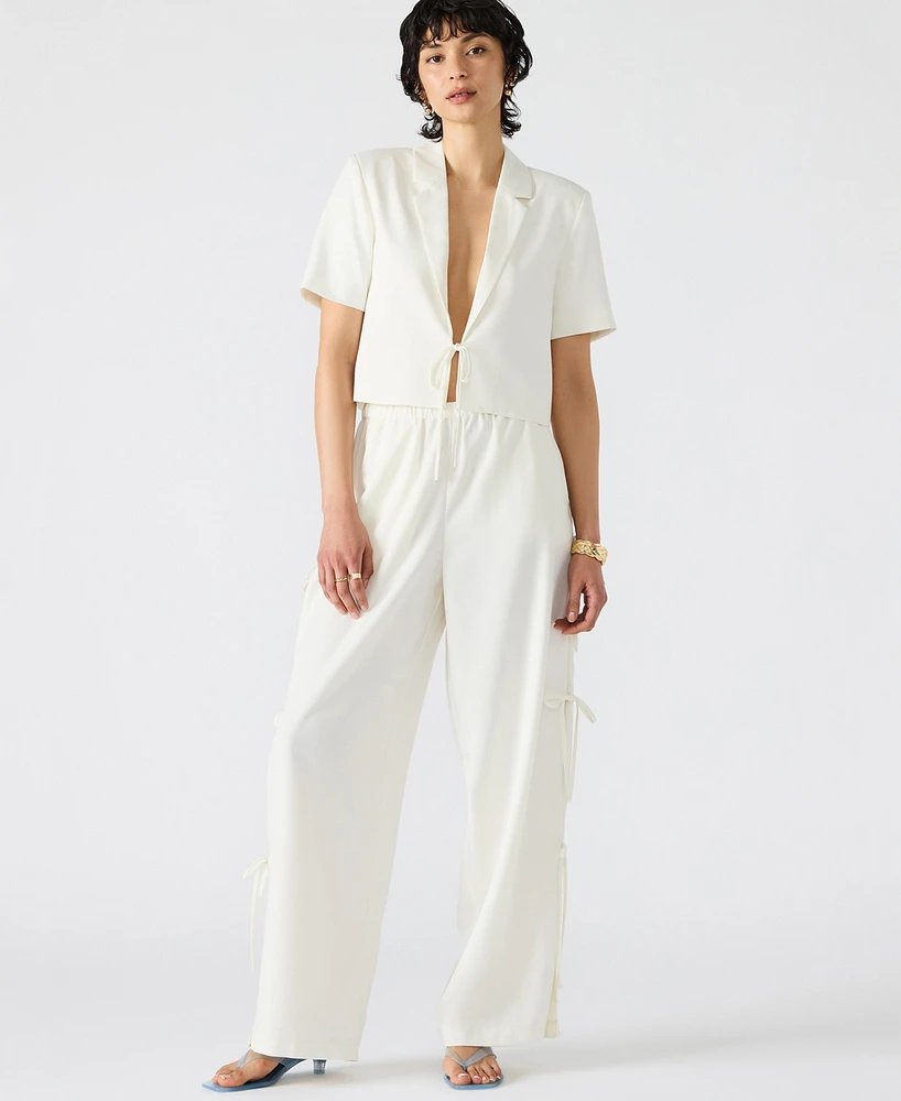 Steve Madden Women's Fia Side-Tie Wide-Leg Pants