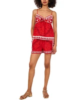 1.state Women's Printed Cotton Sleeveless Blouse