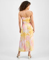 Jamie & Layla Petite V-Neck Sleeveless Side-Tie Midi Dress