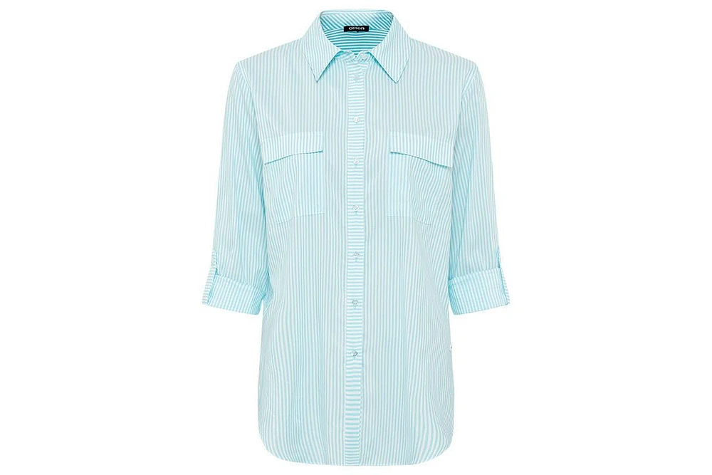 Olsen Women's Long Sleeve Stripe Shirt