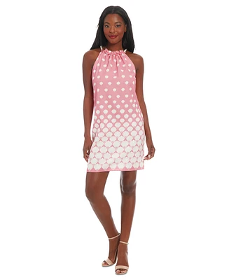 London Times Women's Printed Sleeveless Shift Dress