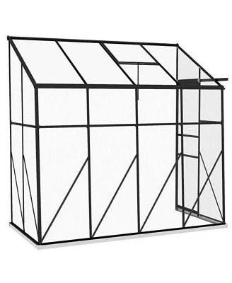Durable Polycarbonate Lean-to Greenhouse for Outdoor Gardening