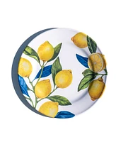 Abode Homewares Lemon Orchard 6-Pc. Dinner Plates, Service For 6
