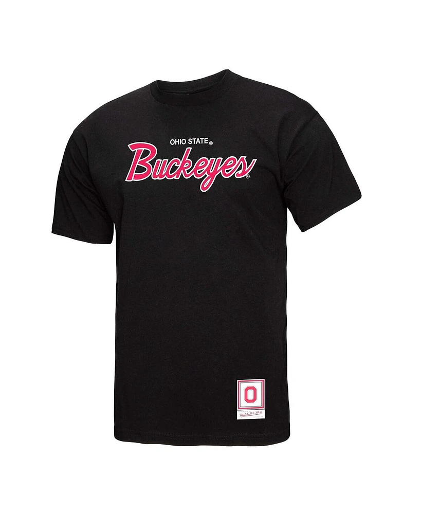 Mitchell & Ness Men's Black Ohio State Buckeyes Elite Script T-Shirt