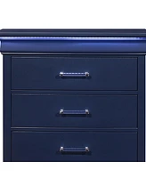 Solid Wood Five-Drawer Chest with Led Lighting for Bedroom Storage