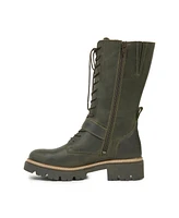 Strap Detail Mid Calf Boot