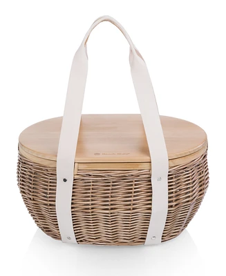 Picnic Time Castaway Insulated Cooler Picnic Basket, 17.5"x 13"