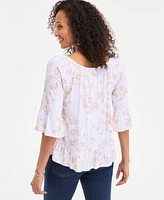 Style & Co Petite Printed Convertible Top, Exclusively at Macy's