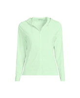 Lands' End Plus Size SunShade Upf 50 Long Sleeve Hooded Full Zip Rash Guard