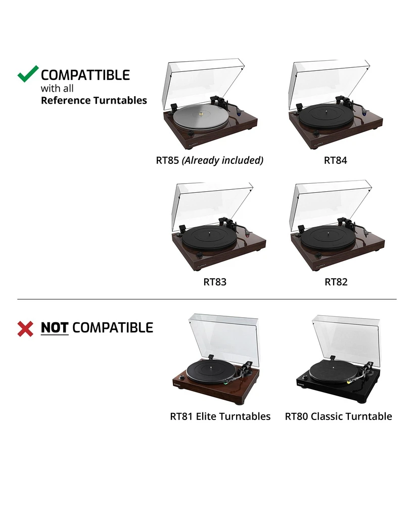 Fluance Vinyl Turntable and Record Accessory Kit With Record And Stylus Anti-Static Carbon Fiber Brushes
