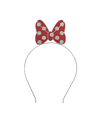 Disney Minnie Mouse Bow Glitzy Metal Headband