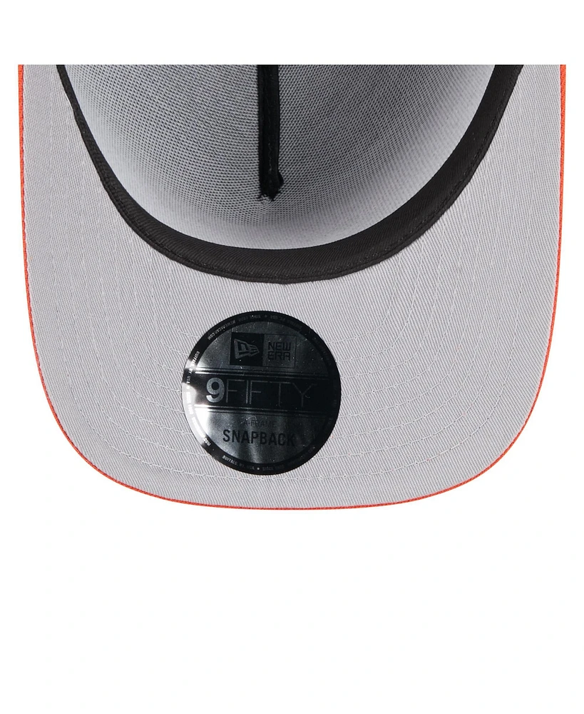 New Era Men's Black/Orange Cincinnati Bengals 2025 Nfl Draft A-Frame 9FIFTY Snapback Hat