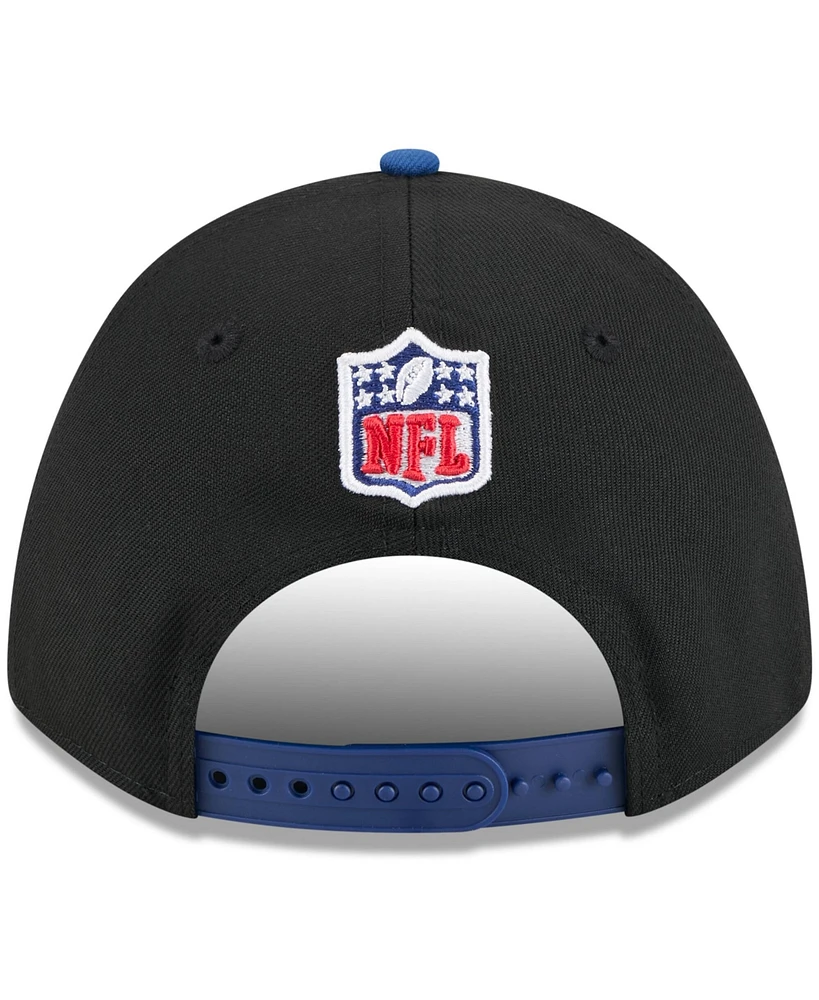 New Era Men's Black/Royal Indianapolis Colts 2025 Nfl Draft 9FORTY A-Frame M-Crown Adjustable Hat