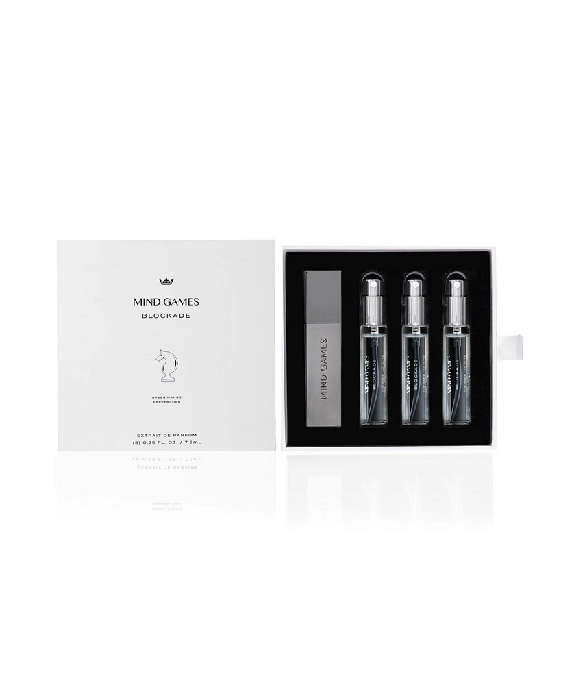 Mind Games Blockade Travel Trio - Luxury Fragrance for Women & Men - Mini Perfume Set for Travel