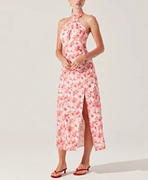 Astr the Label Women's Marissa Floral Print Halter Midi Dress