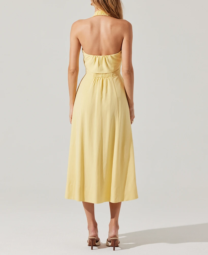 Astr the Label Women's Katherine Tie-Front Midi Dress