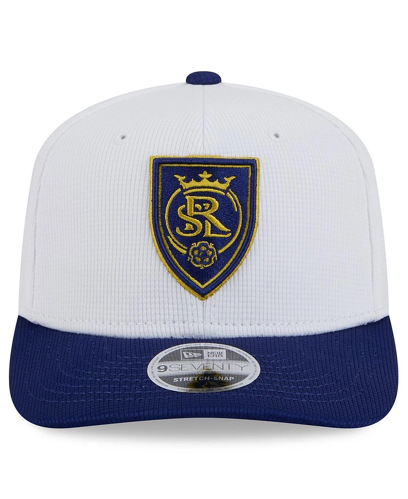New Era Men's White/Blue Real Salt Lake 2025 Jersey Hook 9SEVENTY Stretch-Snap Hat