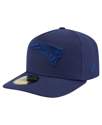 New Era Men's Navy New England Patriots Color Pack A-Frame 59FIFTY Fitted Hat
