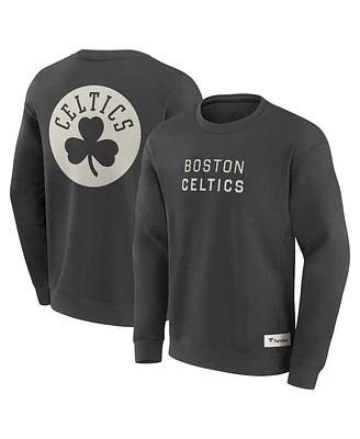 Fanatics Men's Gray Boston Celtics Elements Future Ground Lettering Pullover Sweatshirt