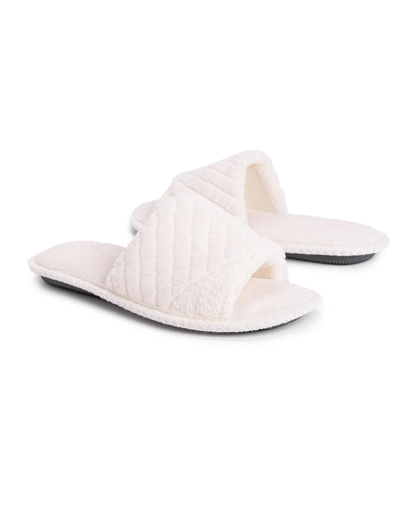 Muk Luks Women's Sally Open Toe Scuff Slippers