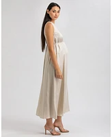 Pietro Brunelli Maternity Maternity Sleeveless Satin-Touch Special Occasions Clarissa Dress