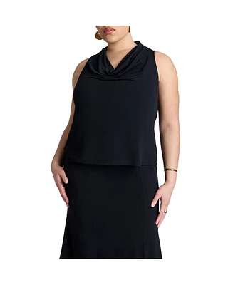 Eloquii Women's Cowl Halter Top
