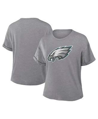 Fanatics Women's Heather Gray Philadelphia Eagles Tribute Tri-Blend T-Shirt