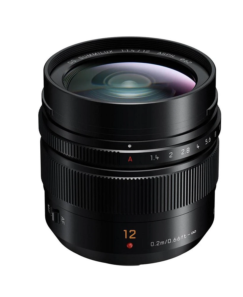 Panasonic Panasonic Lumix G Leica Dg Summilux Lens, 12mm, F1.4 Asph, Wide Angle, Professional Mirrorless Micro Four Thirds, H-X012 (Usa Black) Bundle