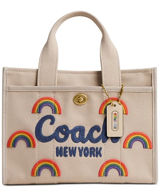 Coach Cargo Tote Bag With Rainbow