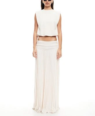 Lioness Womens Field Of Dreams Crop Top Pleated Maxi Skirt