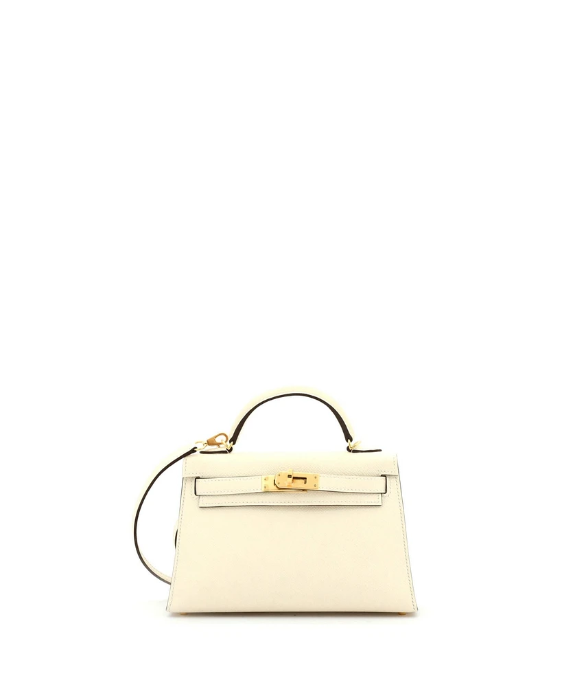 Pre-Owned Hermes Kelly 20 Handbag Light Epsom with Gold Hardware