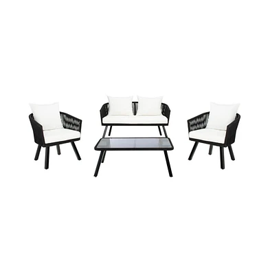 Belmi 4PC Rope Living Set