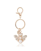 Juicy Couture Regal Bee Pearl Charm Keychain