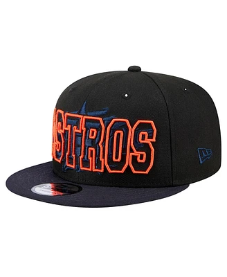 New Era Men's Black Houston Astros Splatter 9FIFTY Snapback Hat