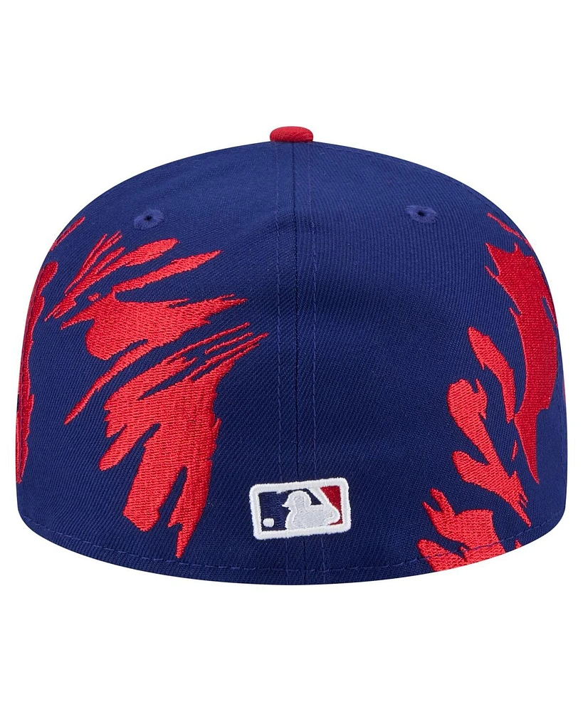 New Era Men's Royal/Red Texas Rangers Retro Pattern 59FIFTY Fitted Hat