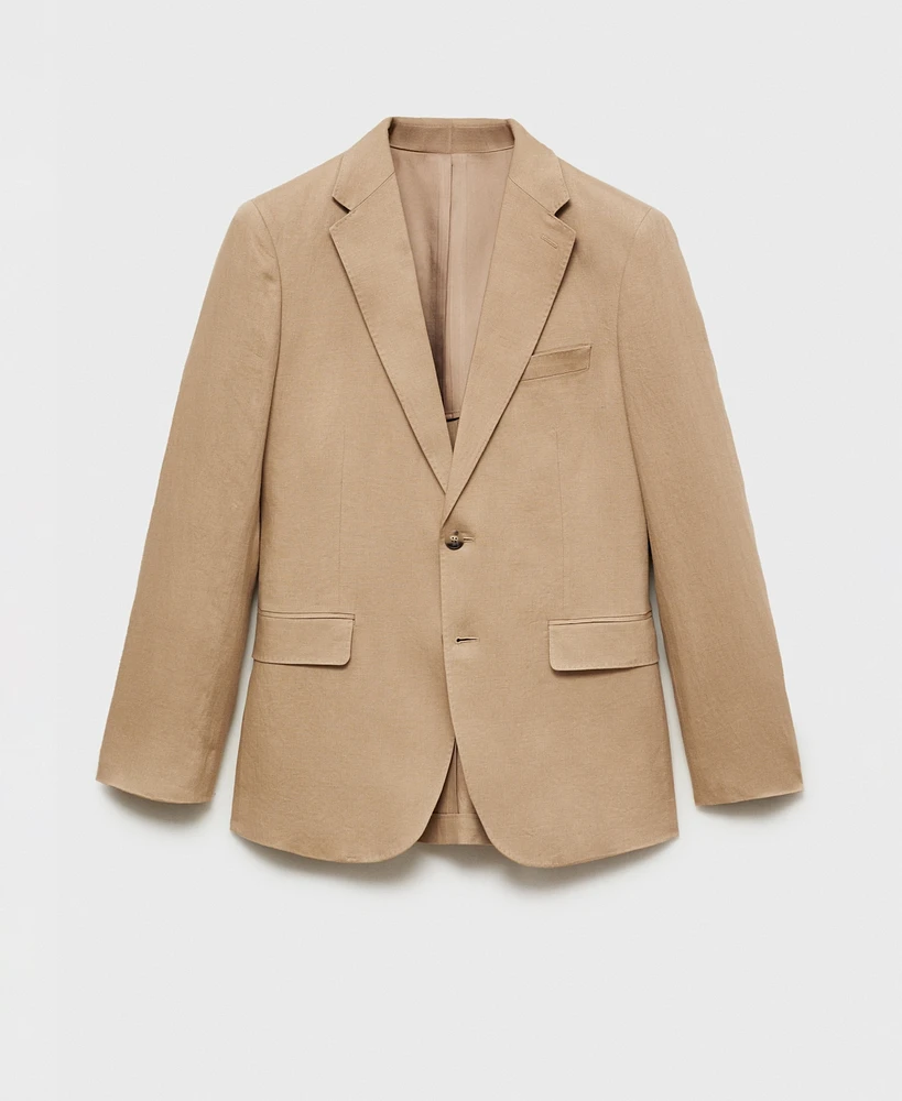 Mango Men's Linen Slim-Fit Suit Blazer