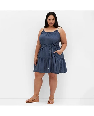 City Chic Women's Plus Sweet Tiers Mini Dress