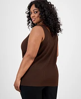 Jones New York Plus Size Sutton Ribbed-Knit Tank Top