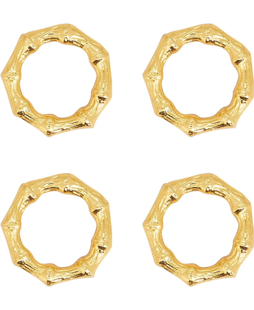 Saro Lifestyle Sleek Aluminum Napkin Rings, Set of 4