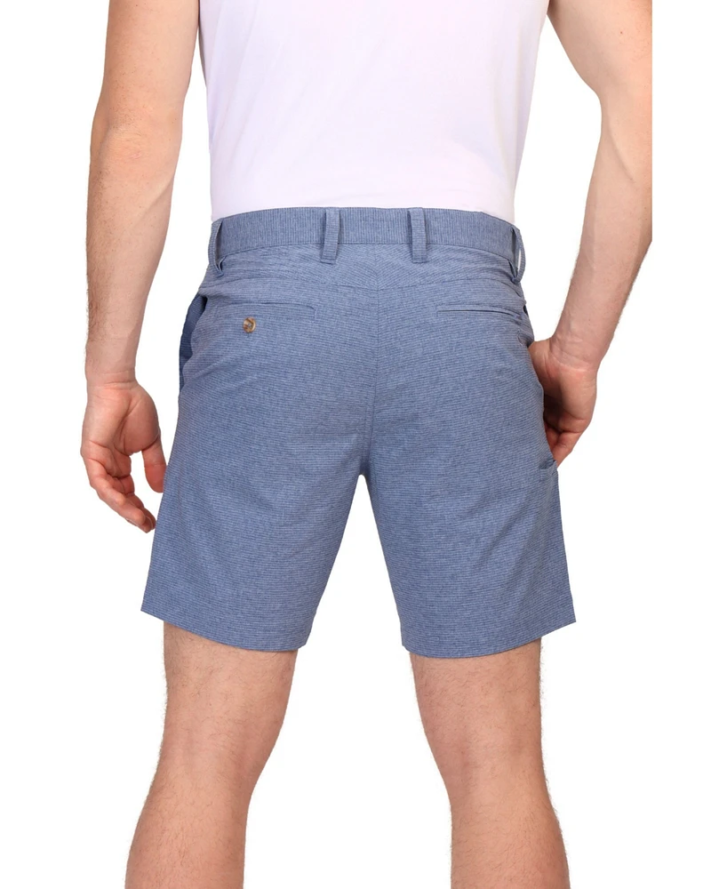 Tailorbyrd Men's Ripstop Grid Melange Performance Shorts