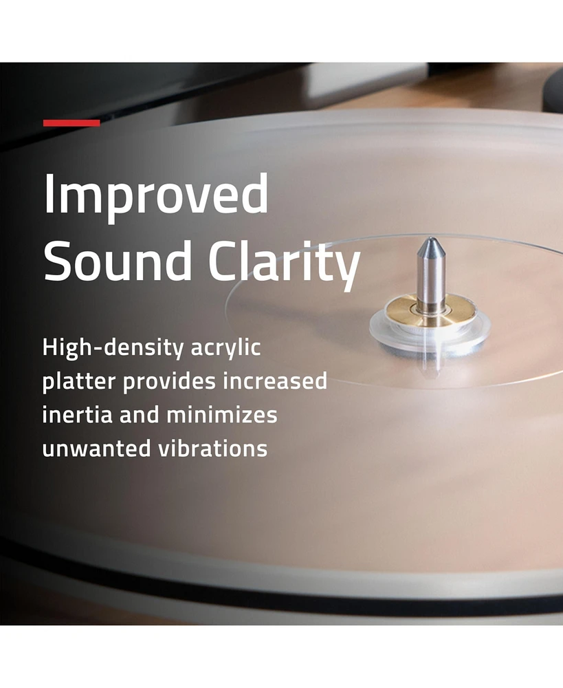 Fluance RT85N Reference High Fidelity Vinyl Turntable Record Player with Nagaoka Mp-110 Cartridge Acrylic Platter Speed Control Motor Mass Mdf Wo