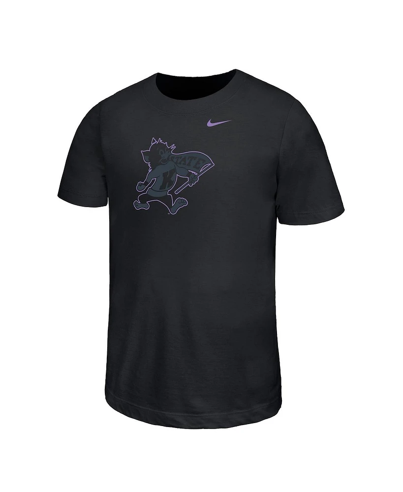 Nike Big Boys and Girls Black Kansas State Wildcats Legend Color Pop Performance T-Shirt