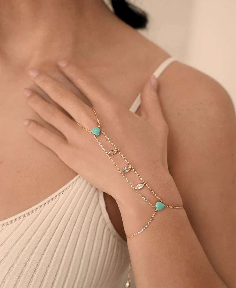 Ettika Turquoise Solstice Chain Bracelet