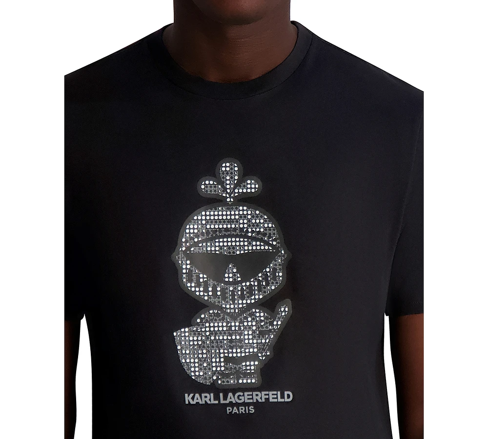 Karl Lagerfeld Paris Men's Textured Armored T-Shirt